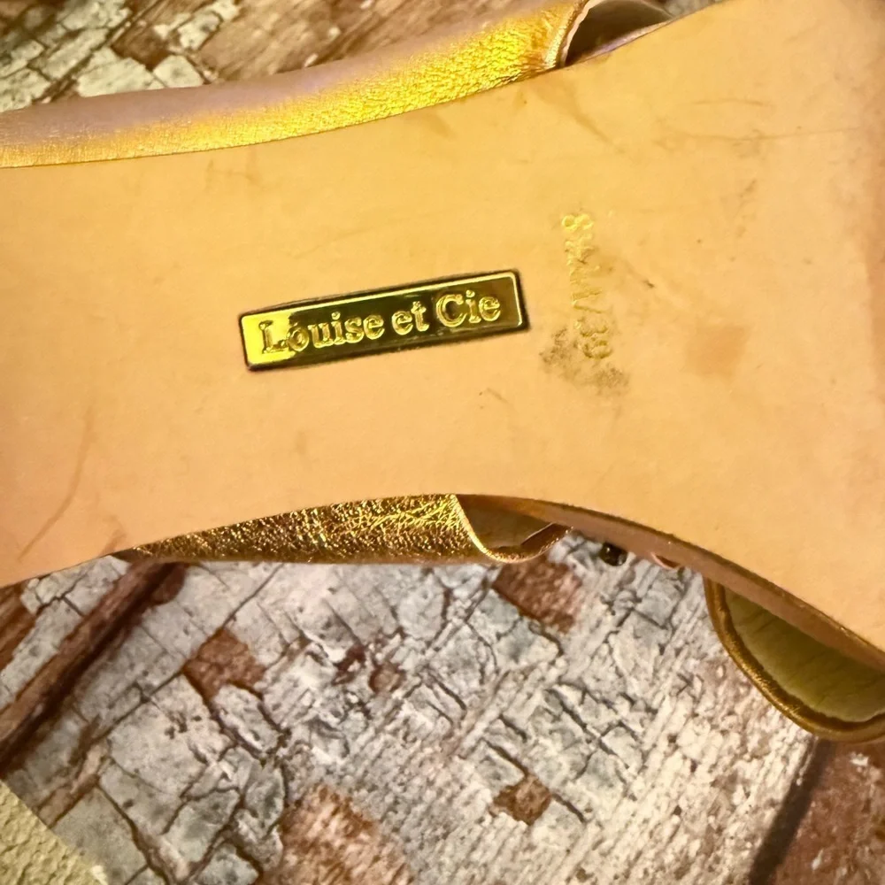 Louise et Cie Gold Bronze  Embellished Heels 👠 so pretty